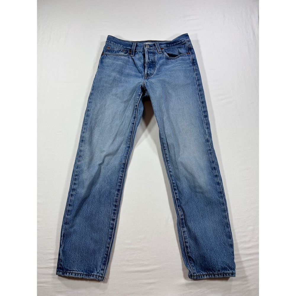 Levis Wedgie Straight Jeans Womens 27 Medium Wash Blue Denim 22861-0097